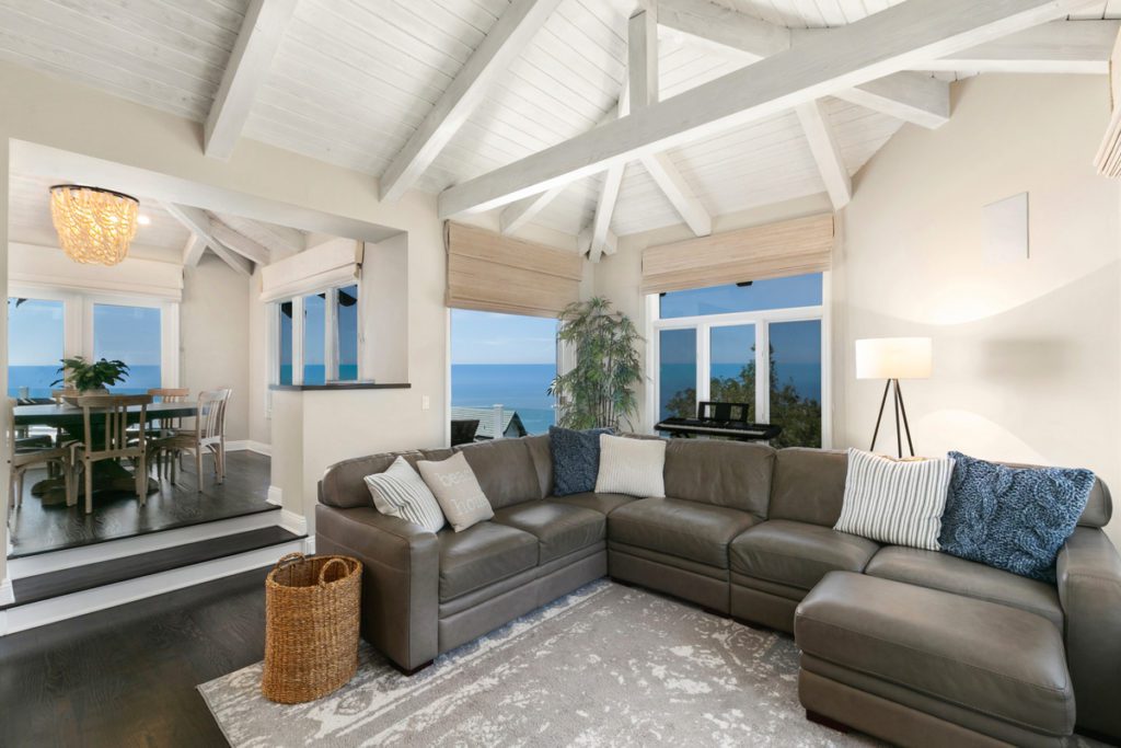 living room in a home for sale in laguna beach by laguna beach realtor
